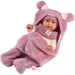 Llorens: Mimi 42 cm plačúca bábika s ružovým mäkkým spacím vakom s medvedími uškami