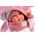 Llorens: Mimi 42 cm plačúca bábika s ružovým mäkkým spacím vakom s medvedími uškami