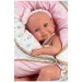 Llorens: Nica 40 cm novorodenec v oblečení s motívom zmrzliny s postieľkou