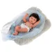 Llorens: Nico 40 cm bábika s chlpatou sivou poduškou