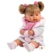 Llorens: Plačúca bábika Alexandra s cumlíkom a ružovým šálom s brmbolcom, 42 cm