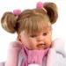 Llorens: Plačúca bábika Alexandra s cumlíkom a ružovým šálom s brmbolcom, 42 cm