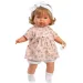 Llorens: Plačúca bábika Carla 42 cm v kvetinových šatách s čelenkou