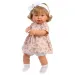 Llorens: Plačúca bábika Carla 42 cm v kvetinových šatách s čelenkou