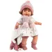 Llorens: Plačúca bábika Lola 38 cm s cumlíkom v pletenej čiapke