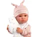 Llorens: Plačúca bábika Luna 45 cm s bodkovaným vankúšom