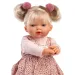 Llorens: Plačúca bábika Roberta s cumlíkom v bodkovaných šatách, 33 cm