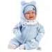 Llorens: Talo Sonrisas 44cm novorodenec s hlasom v modrom kapucňovom oblečení