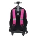Luna: Must Team Pink trojkomorový školský kufrík na kolieskach, ruksak 31x24x45 cm