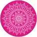 Mandala fuksia-biela 8-dielna sada papierových tanierov 23 cm