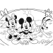 Mickey Mouse 2 v 1, 48-dielne puzzle a omaľovánka 35x25 cm - Lisciani