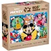 Mickey Mouse a priatelia 2 v 1 24-dielna Eco mini puzzle a omaľovánka 35x25cm – Lisciani