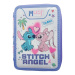 Must: Disney Stitch&amp;Angel poschodový plnený peračník 15x5x21 cm