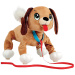 Peppy Pups: Hnedý plyšový pes s vodítkom, 28 cm