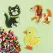 PlayBox: Podložky so zvieratkami na 5 mm MIDI žehliace koráliky, 4-dielná sada obrázok 3