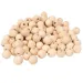 PlayBox: Prírodné drevené korálky 15mm veľkosti, balenie 100 kusov
