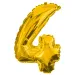 Početné fóliové balóny v zlatej farbe – číslo 4, 86 cm