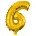 Početné fóliové balóny v zlatej farbe – číslo 6, 86 cm