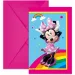 Pozvánky na párty s Minnie Mouse, súprava 6 ks