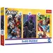 Puzzle Avengers plný akcie 3x80 ks - Trefl