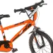 R88 14” detský bicykel s držiakom na fľašu a pomocnými kolieskami v oranžovo-čiernej farbe – bicykel Dino Bikes