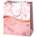 Ružová srdiečková normálnej veľkosti exkluzívna darčeková taška 11x6x14cm