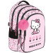 Ružový školský batoh s motívom Hello Kitty, 4 priehradky, s brmbolcom BPL58 40x28x18 cm