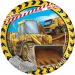 Sada papierových tanierov s motívom pracovných strojov, 8 ks, 23 cm
