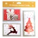 Sada vianočných 3D pohľadníc s obálkou, 3 kusy v rôznych variantoch.