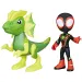 Spidey a jeho úžasní priatelia - Miles Morales a Elektrosaurus Dino-Sieť Akčná figúrka Sada - Hasbro