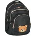 Spirit: Masha medve čierna zaoblená školská taška, batoh 46x31x21cm