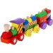 Farebný drevený vláčik zo stavebnicových dielov