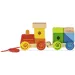 Ťahací farebný drevený vláčik so stavebnými kockami – Eichhorn