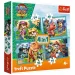 Paw Patrol dobrodružstvá na ostrove dinosaurov 4 v 1 puzzle set - Trefl obrázok 1