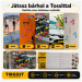Tossit Family Pack – ružová, fialová, modrá, žltá dartsová spoločenská hra s prísavkami