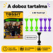 Tossit štartovací balíček — fialovo-zelená silikónová spoločenská hra s prísavkovými šípkami