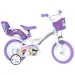 Unicorn Academy bielo-fialový bicykel vo veľkosti 12 - bicykel Dino Bikes