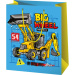 Veľká darčeková taška Big Wheel s motívom stavebných strojov 26x13x33cm