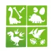 World of Dinosaur: Sada asfaltových kried s dinosaurími šablónami