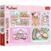 Zoznámte sa s mačkou Pusheen 4×250-dielne puzzle - Trefl obrázok 1
