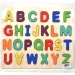 ABC drevené farebné puzzle s tlačenými veľkými písmenami 26 dielny set