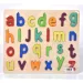 ABC farebné drevené puzzle s malými písanými písmenami 26 dielny set