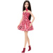 Barbie: Fashionista kamarátky štýlová bábika s hnedými vlasmi v leopardích šatách – Mattel
