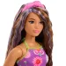 Barbie: Fashionista Priatelia s kvetinovými šatami a fialovými prameňmi – Mattel obrázok 3