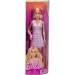 Barbie: Fashionista Priatelia štýlová módna bábika v sádre v ružovej kockovanej sukni – Mattel obrázok 1