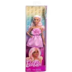 Barbie: Fashionista štýlová bábika v ružových šatách - Mattel obrázok 1