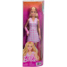 Barbie: Fashionista Štýlová módna bábika kamarátka v ružových kockovaných šatách v sadre – Mattel