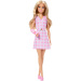 Barbie: Fashionista Štýlová módna bábika kamarátka v ružových kockovaných šatách v sadre – Mattel