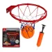 Basketbalový set s prsteňom, farebnou sieťou, loptou a pumpou 24cm
