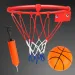 Basketbalový set s prsteňom, farebnou sieťou, loptou a pumpou 24cm